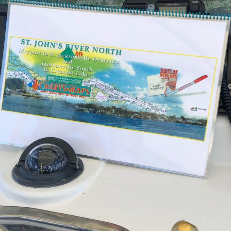 St Johns River North Nautical Chart - Mayport to South Jacksonville Overview and Jacksonville South to Crescent Lake