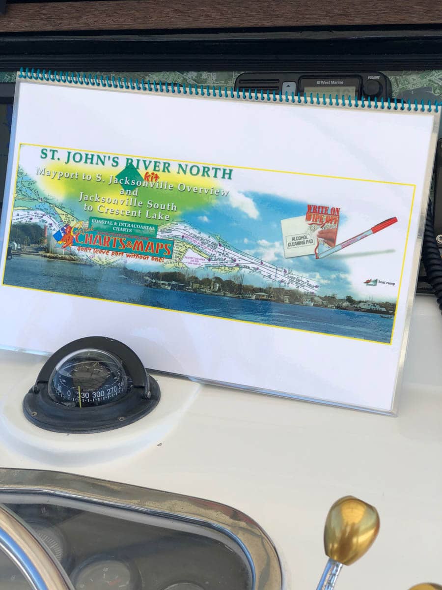 St Johns River North Nautical Chart - Mayport to South Jacksonville Overview and Jacksonville South to Crescent Lake