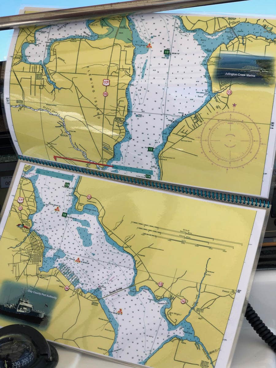 St Johns River North Nautical Chart - Mayport to South Jacksonville Overview and Jacksonville South to Crescent Lake - Image 4