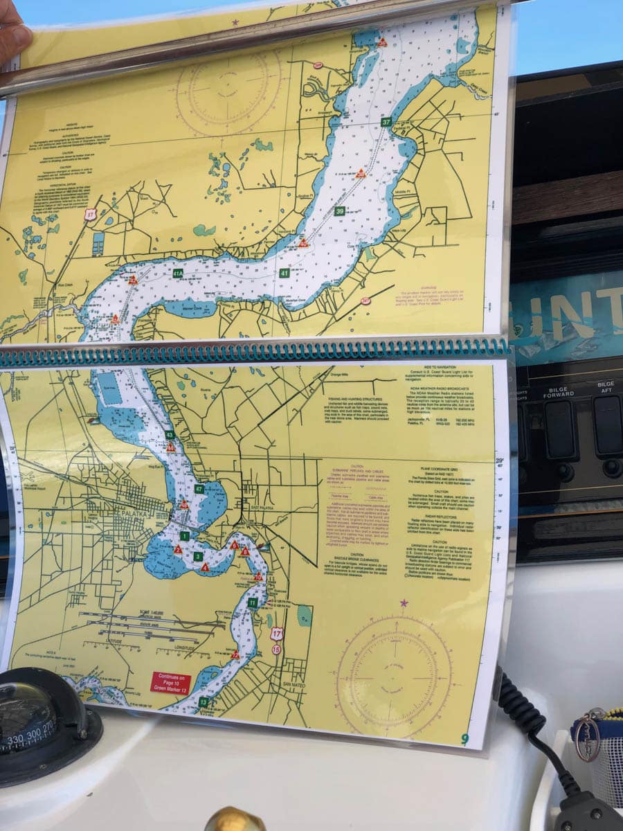 St Johns River North Nautical Chart - Mayport to South Jacksonville Overview and Jacksonville South to Crescent Lake - Image 6