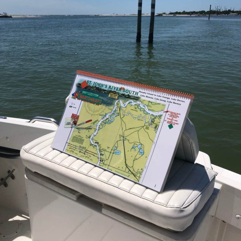 St Johns River South Nautical Charts - Murphy Island To Lake George, Lake Dexter, Lake Monroe, Lake Jesup, Lake Harnery