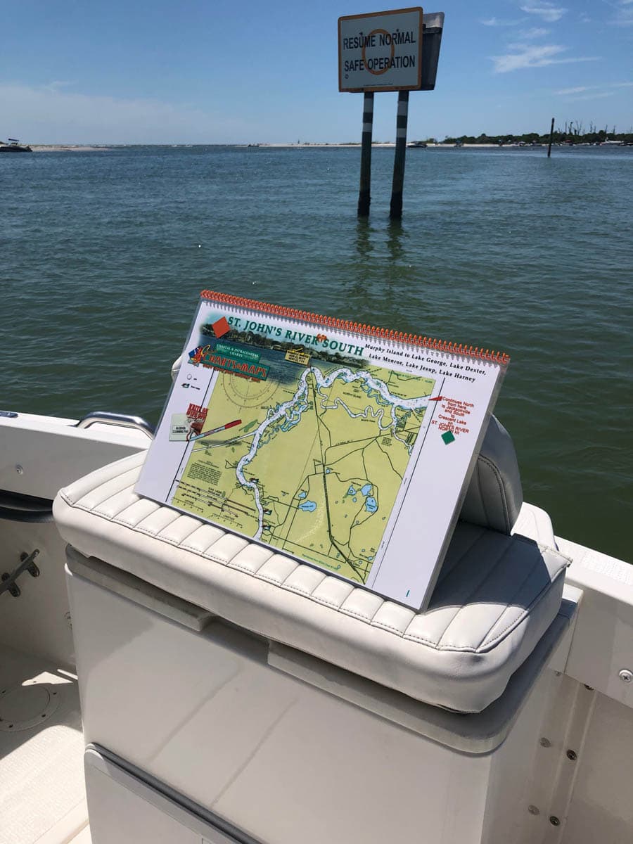 St Johns River South Nautical Charts - Murphy Island To Lake George, Lake Dexter, Lake Monroe, Lake Jesup, Lake Harnery
