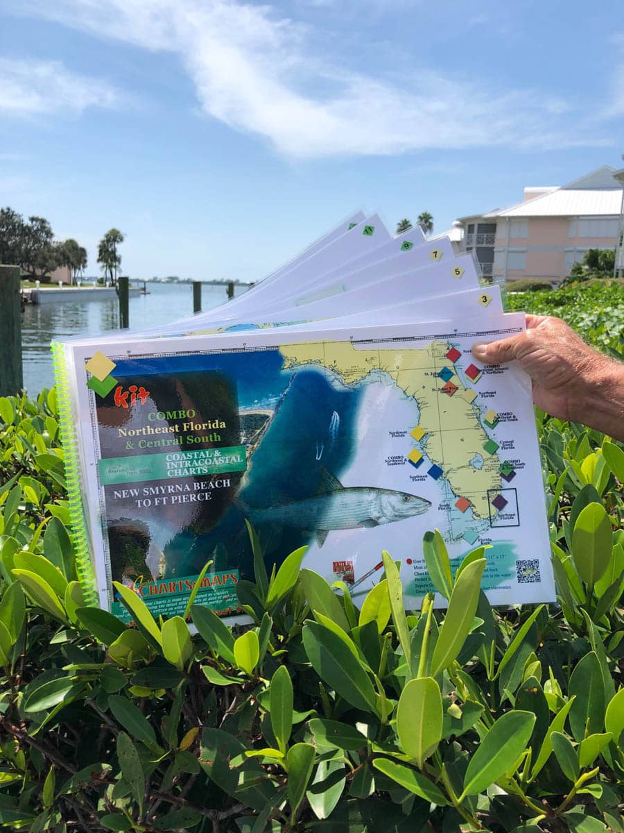 Combo Northeast Florida and Central South Florida Nautical Chart – New Smyrna Beach to Ft. Pierce Along The Indian River