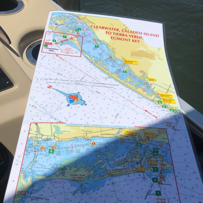 Clearwater, Learwater, Caladesi Island to Tierra Verde, Egmont Key Nautical Chart