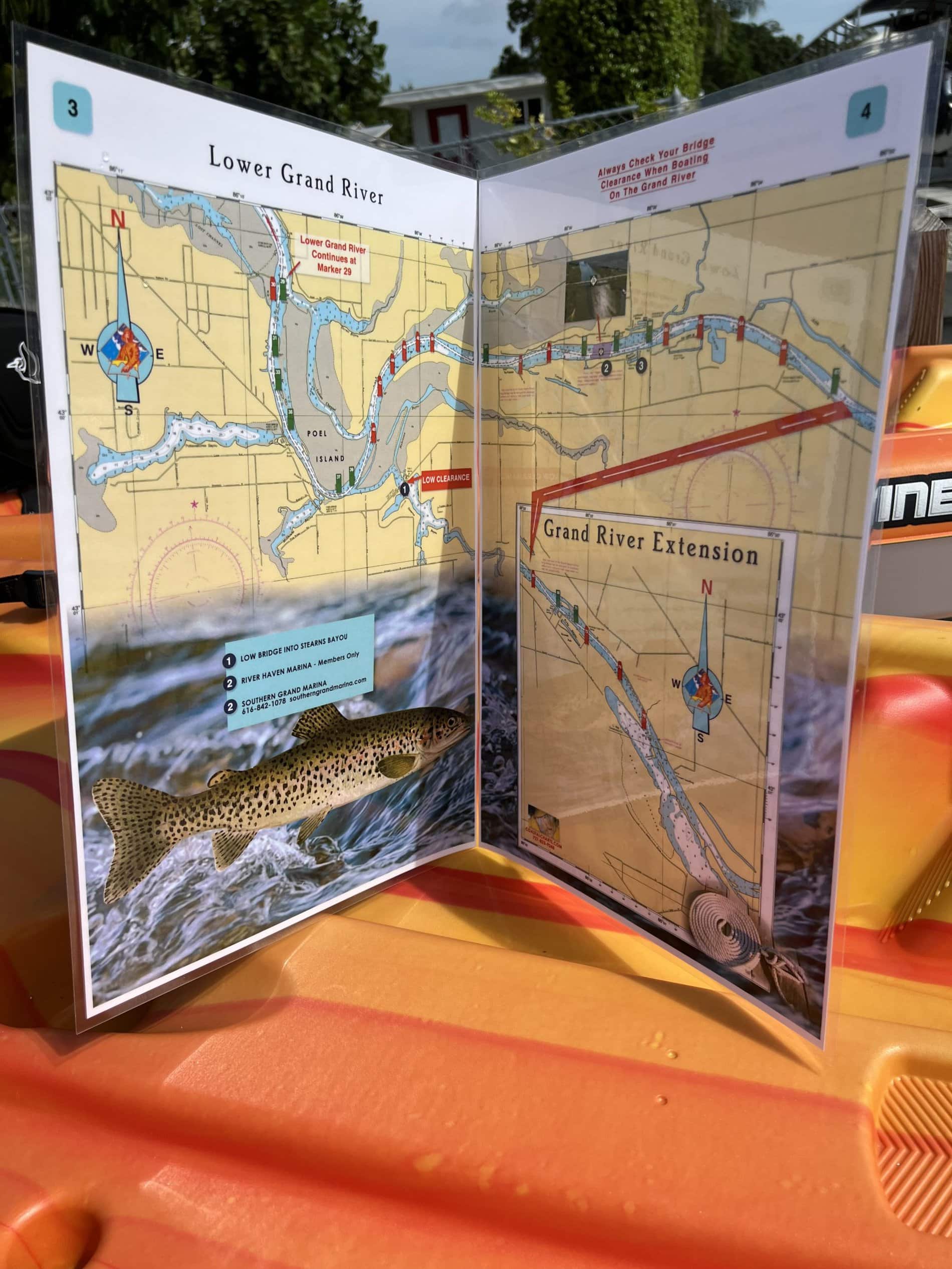 Grand Haven Michigan, Spring Lake and Lower Grand River Nautical Chart