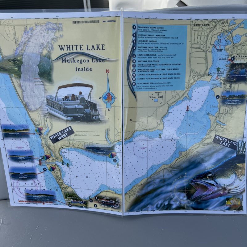 White Lake Michigan and Muskegon Lake Michigan Nautical Chart
